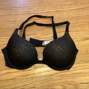 Black cheetah print Wonderbra